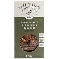 Bags Of Bites Naturally Loaded Savoury Date & Rosemary Crackers